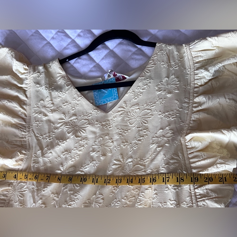 Yellow Ruffle Sleeve Dress 2x by Hayden - Picture 10 of 16